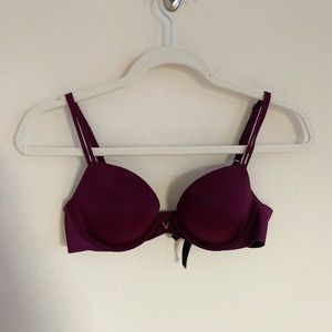 Maroon Victoria secret push up bra